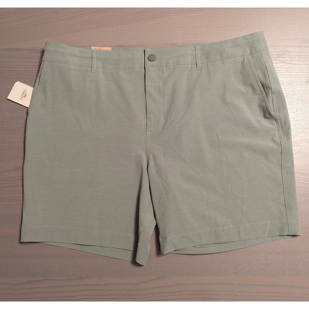 NWT Faherty All Day Shorts Mens 38 Olive Green 7 Inch Inseam Hybrid Swim Water